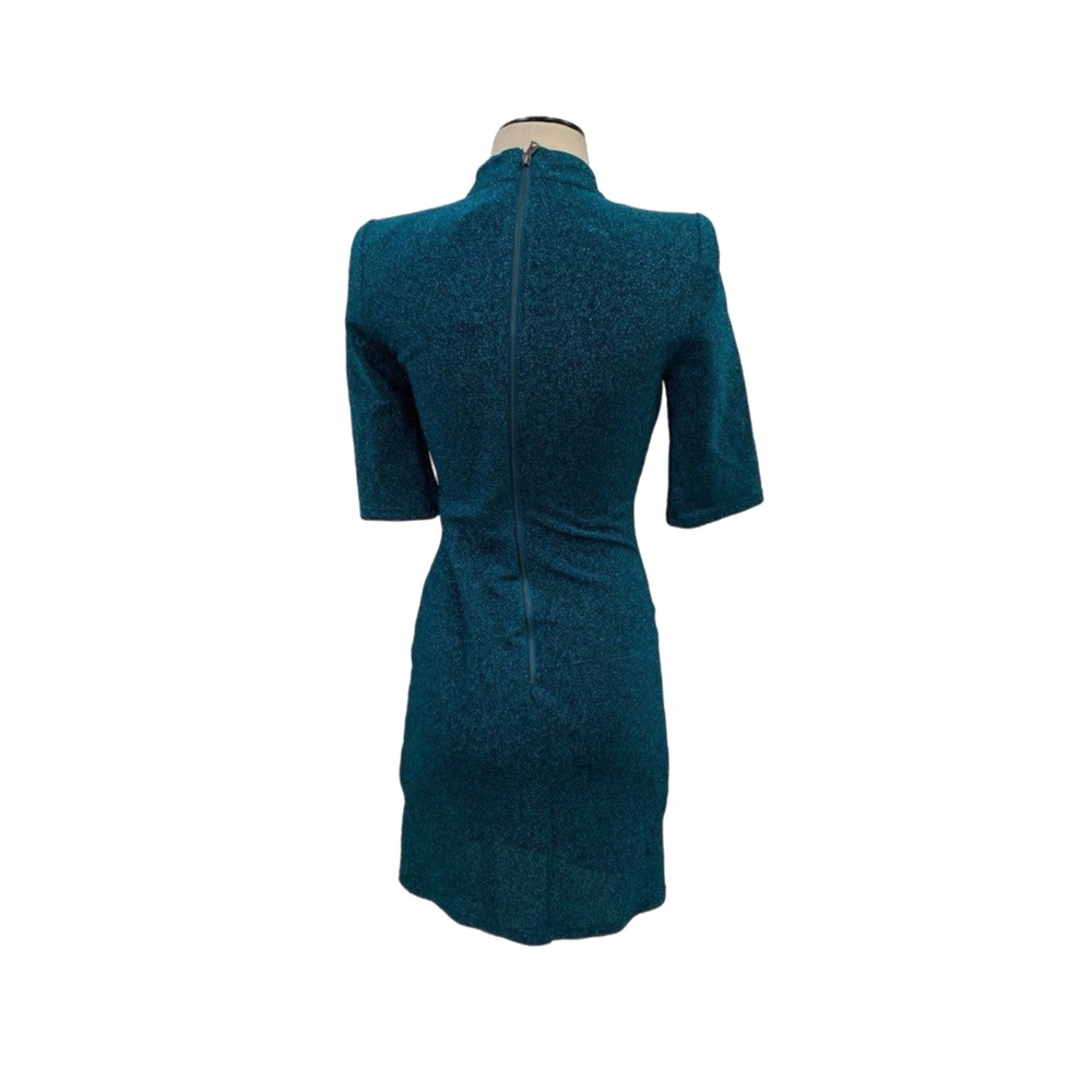 NEW Alice Olivia Inka Turquoise Shimmer Dress - Picture 3 of 6